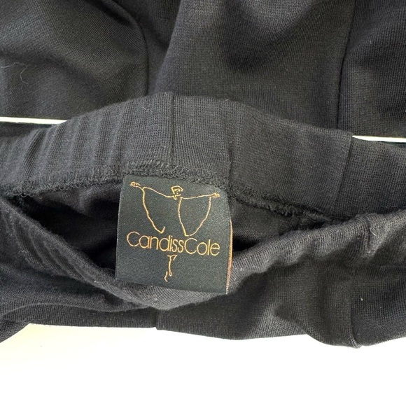 Candiss Cole Designs Women’s Small Black Wide Leg Drapey Pants Pull On Bottoms - Picture 5 of 10